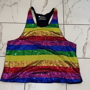 LBGTQ love is love sequin Tank